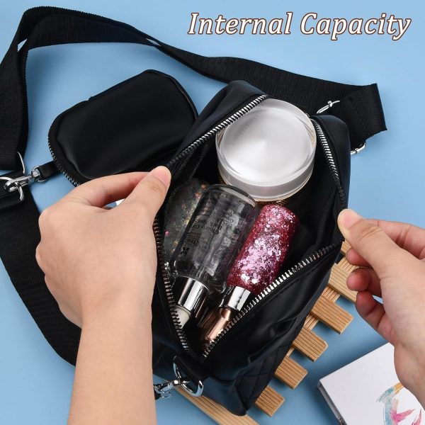 Stylish Girl’s Convertible Crossbody Bag – Fashion Handbags For Ladies Pu Leather Polyester Waterproof Shoulder Bags With Change Purse Trending Travel Crossbody Bag – 1 Pc, Black Pu Leather